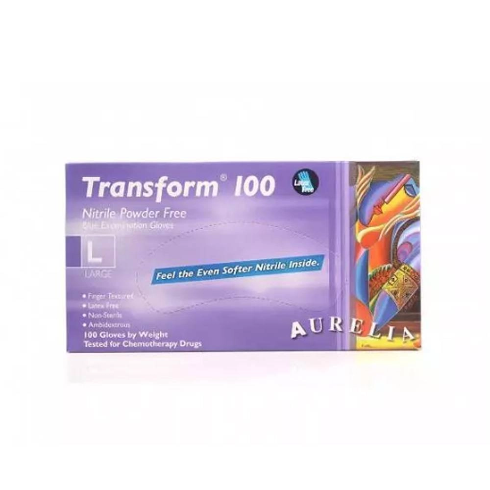 Aurelia Blue Nitrile Disposable Safety Gloves