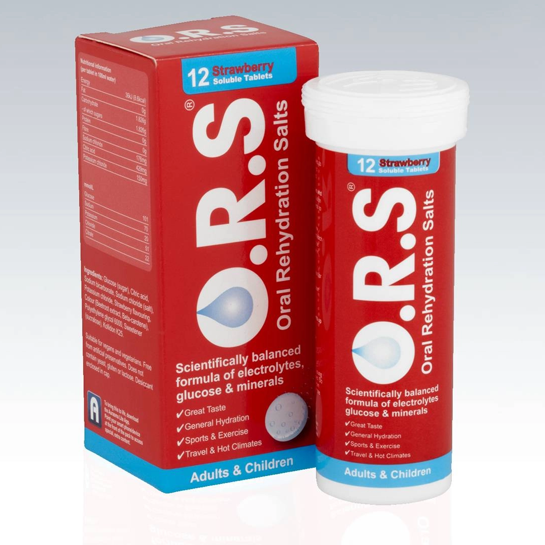 O.R.S - Oral Rehydration Salts - Tube of 12