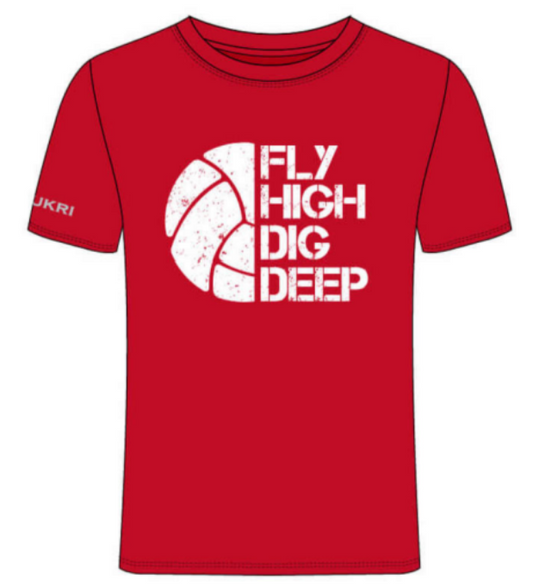 Kukri T-Shirt - Fly High Dig Deep (Red)